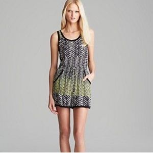 Charlie Jade Jett Geometric Silk Romper Size S